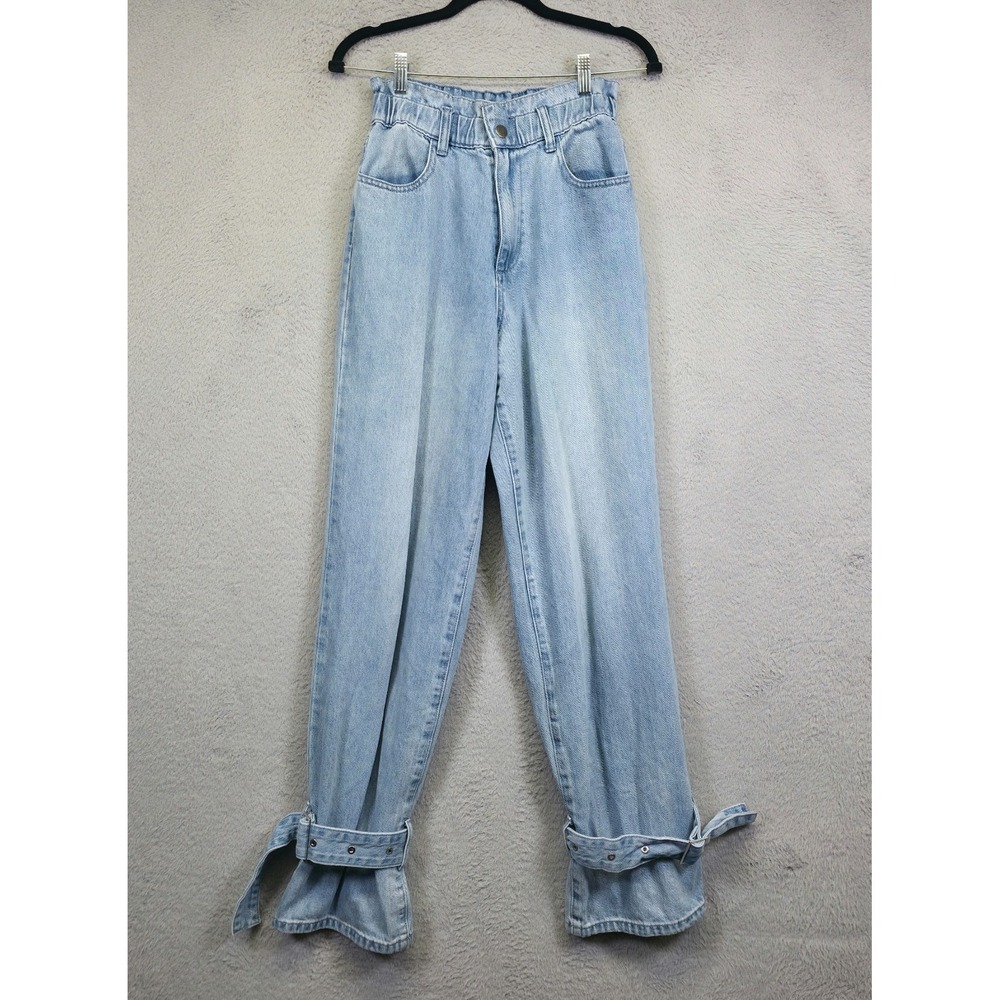 Weworewhat Jeans Womens 26 Blue High Rise‎ Relaxed Baggy Denim Light Wash Rave